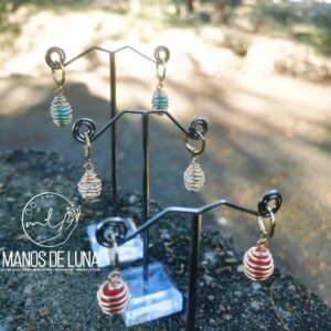 Wired Natural Stone Earrings